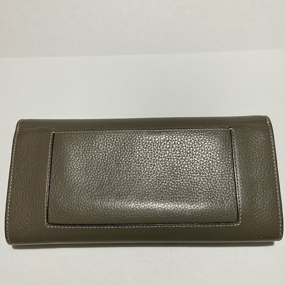 Céline VGUC Pebbled Grey Leather Continental Wallet $970 Retail - Picture 2 of 15
